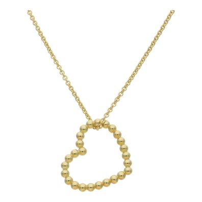 JuwelmaLux Halskette mit Anhänger Herz 925/000 Sterling Silber vergoldet JL16-05-0610