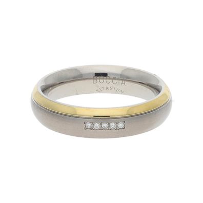 Boccia Ring 0130-1055 Titan mit Diamanten