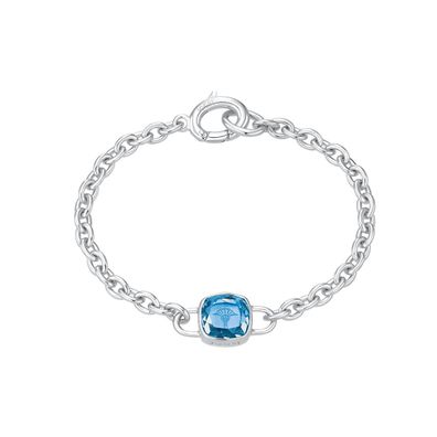 JOOP! Damen Armband 925/000 Sterling Silber mit Glasstein Blau 2033990
