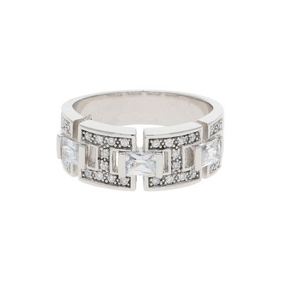 JuwelmaLux Ring 925/000 Sterling Silber mit synth. Zirkonia JL10-07-2815