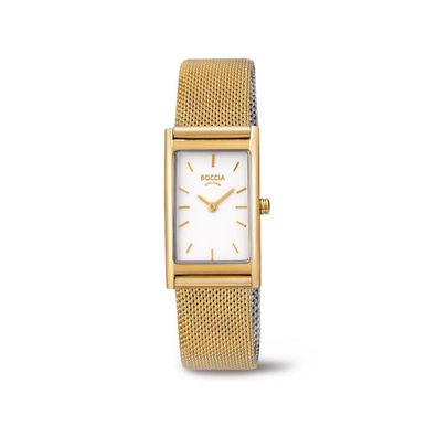 Boccia Uhr für Damen 3304-03 Titan/ Edelstahl goldplattiert
