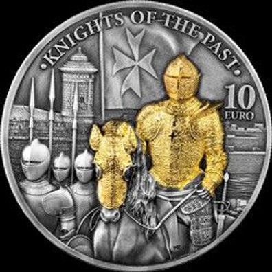 10 euro 2023 Malta Knights of the Past high relief 2 Unzen Silber nur 999 Stück