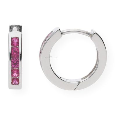 JuwelmaLux Creolen JL10-06-0439 Silber 925/000 mit Zirkonia pink