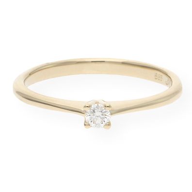 JuwelmaLux Ring 585/000 (14 Karat) Gelbgold mit Brillant JL10-07-1379