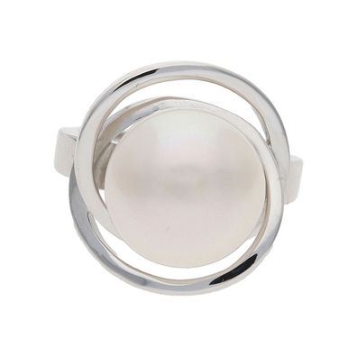 JuwelmaLux Ring 925/000 Sterling Silber mit Süßwasser Zuchtperle JL10-07-2925