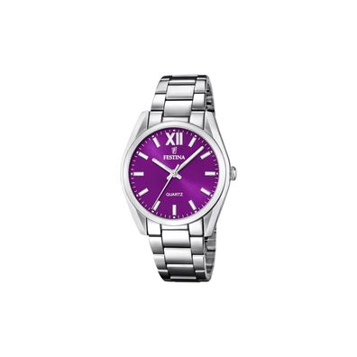 Festina Damen Uhr F20622/ F Edelstahl Quarz violett