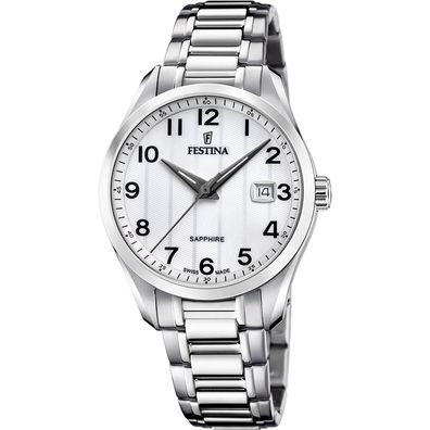 Festina Swiss Herren Uhr F20026/1 Edelstahl Armband
