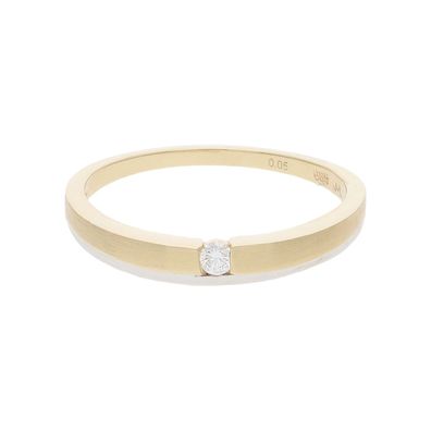 JuwelmaLux Ring 585/000 (14 Karat) Gold und Weißgold mit Brillant JL10-07-3228