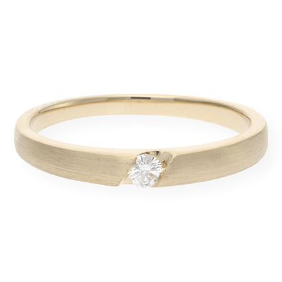 JuwelmaLux Ring 585/000 (14 Karat) Gelbgold mit Brillant JL10-07-1377