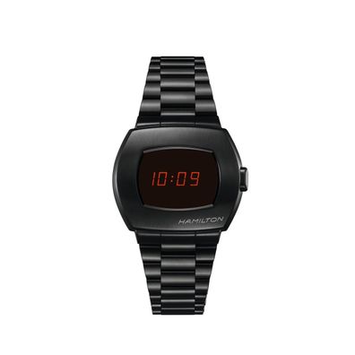 Hamilton Herren Uhr H52404130 American Classic, PSR digital Quarz, IP schwarz beschic