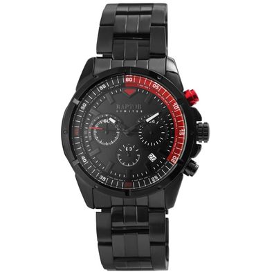 Raptor Herrenarmbanduhr RA20301-002 Edelstahl Ionen schwarz plattiert Chronograph