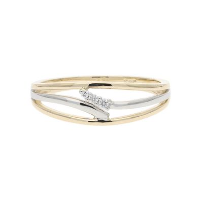 JuwelmaLux Ring 585/000 (14 Karat) Gold und Weißgold mit Brillanten JL10-07-3411