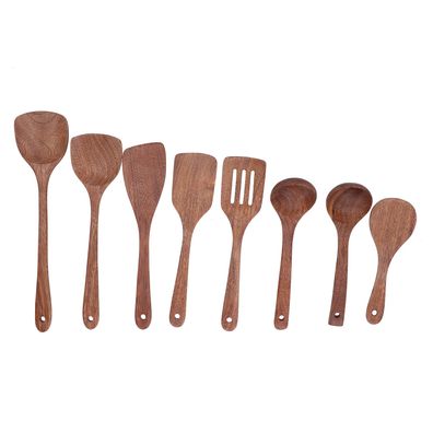 8-teiliges Küchenwerkzeug-Set, Holzspatel, Schaufel, Löffel, Mischen