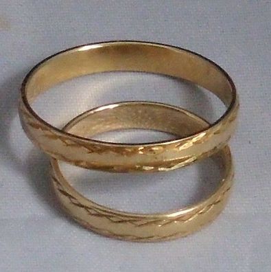 Eheringe Trauringe Verlobungsring Ring Ehe Muster 585 Gold