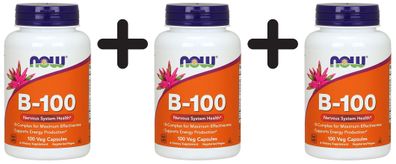 3 x Vitamin B-100, Capsules - 100 caps