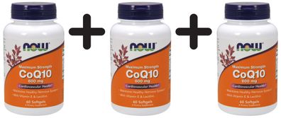 3 x CoQ10 with Lecithin & Vitamin E, 600mg - 60 softgels