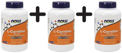 3 x L-Carnitine, 500mg - 180 caps