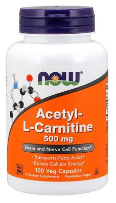Acetyl L-Carnitine, 500mg - 100 vcaps