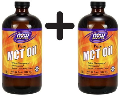 2 x MCT Oil, 100% Pure - 946 ml.