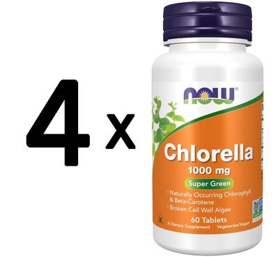 4 x Chlorella, 1000mg - 60 tablets