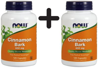 2 x Cinnamon Bark, 600mg - 120 capsules
