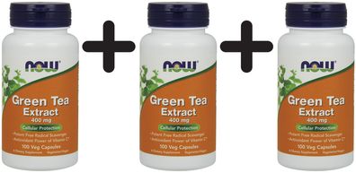 3 x Green Tea Extract, 400mg - 100 vcaps
