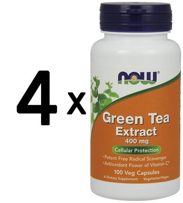 4 x Green Tea Extract, 400mg - 100 vcaps