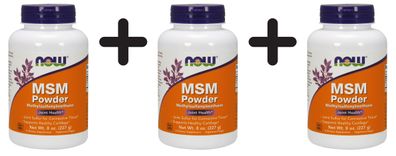 3 x MSM Methylsulphonylmethane, Pure Powder - 227g