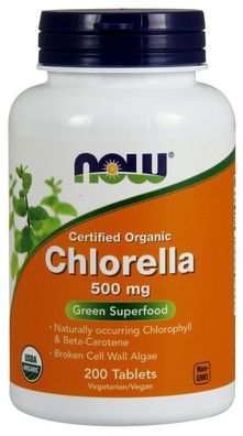 Chlorella, 500mg Organic- 200 tablets