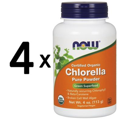 4 x Chlorella, Organic Powder - 113g