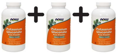 3 x Potassium Gluconate, Pure Powder - 454g