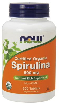 Spirulina Certified Organic, 500mg - 200 tabs