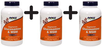3 x Glucosamine & MSM Vegetarian - 240 vcaps