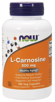 L-Carnosine, 500mg - 100 vcaps