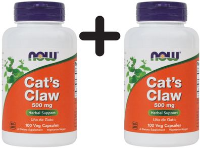 2 x Cat's Claw, 500mg - 100 vcaps