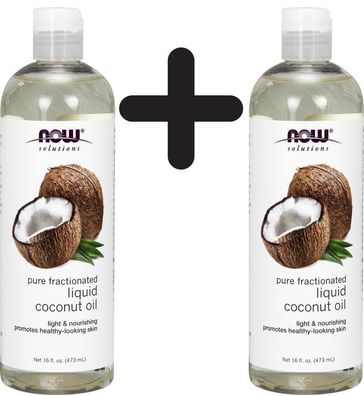 2 x Liquid Coconut Oil, Pure Fractionated - 473 ml.
