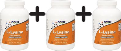 3 x L-Lysine, 1000mg (Powder) - 454g