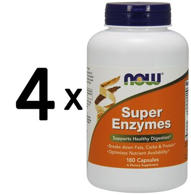 4 x Super Enzymes - 180 caps