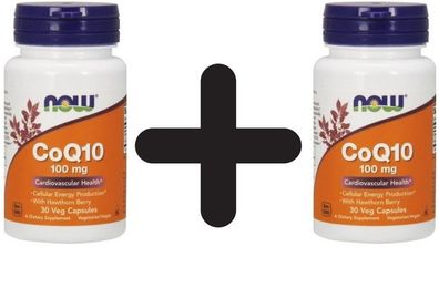 2 x CoQ10 with Hawthorn Berry, 100mg - 30 vcaps