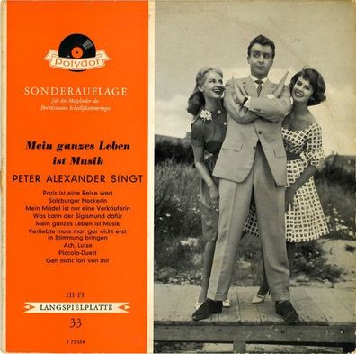 Polydor J 73 534 - Mein Ganzes Leben Ist Musik (Peter Alexander Singt)