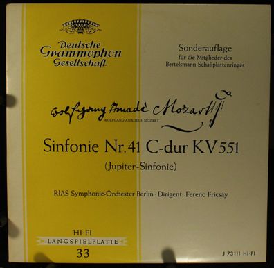 Deutsche Grammophon J 73 111 - Mozart: Jupiter-Symphonie