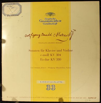 Deutsche Grammophon 16092 LP - Sonaten Für Klavier Und Violine E-Moll KV 304, E