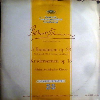 Deutsche Grammophon 16 121 LP - 3 Romanzen Op. 28 Nr. 1 B-moll / Nr. 2 Fis-dur /