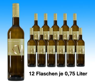 12 Flaschen 2022er Chardonnay & Grauburgunder | lieblicher Weißwein | Deutschland