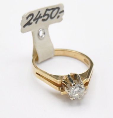 Solitär Brillant Diamant Ring 0.47 Carat 585 gold JK