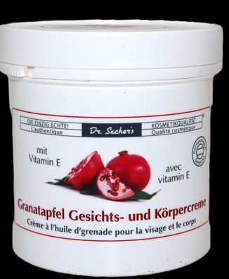 DR. Sachers Granatapfel Gesichts- und Körpercreme mit Vitamin E, 1x 250 ml