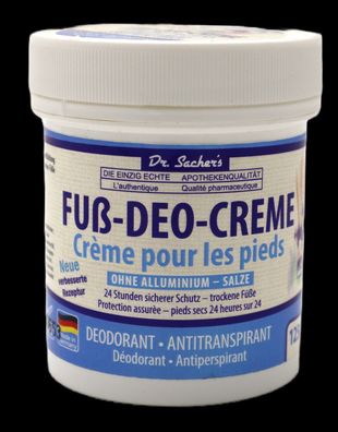 DR. Sachers Fuß-Deo-Creme, 1x 125ml, Apothekenqualität
