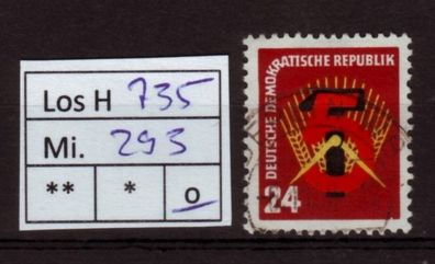 Los H735: DDR Mi. 293, gest.
