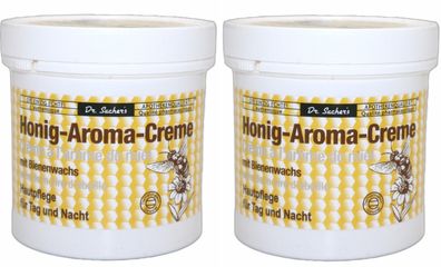 DR. Sachers Honig-Aroma-Creme mit Bienenwachs, 2x 250 ml, Apothekenqualität