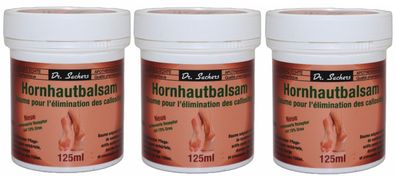 DR. Sachers Hornhautbalsam, 3x 125 ml, Apothekenqualität